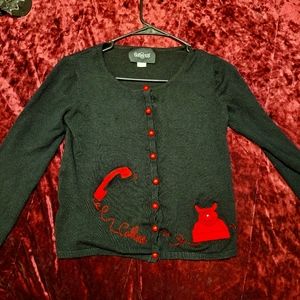 Collectif London Rockabilly Cropped Cardigan